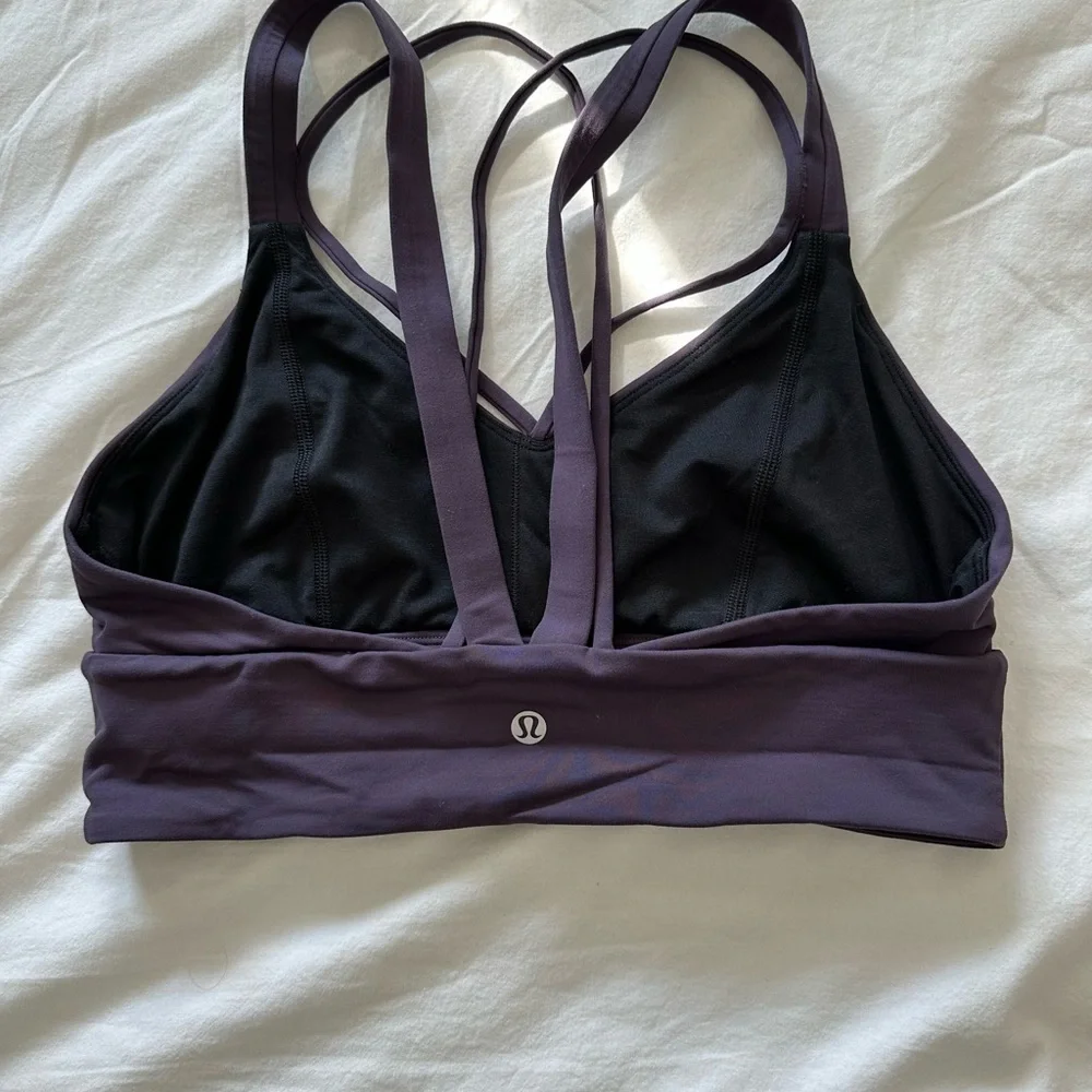 Lululemon Athletica Dark Purple Strappy Sports Bra - Picture 2 of 2